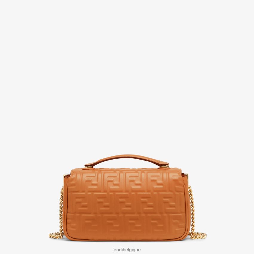 accessoires Fendi sac midi en cuir nappa à chaîne baguette brun femmes 8X8J2J585 Fendi Lunette De Soleil