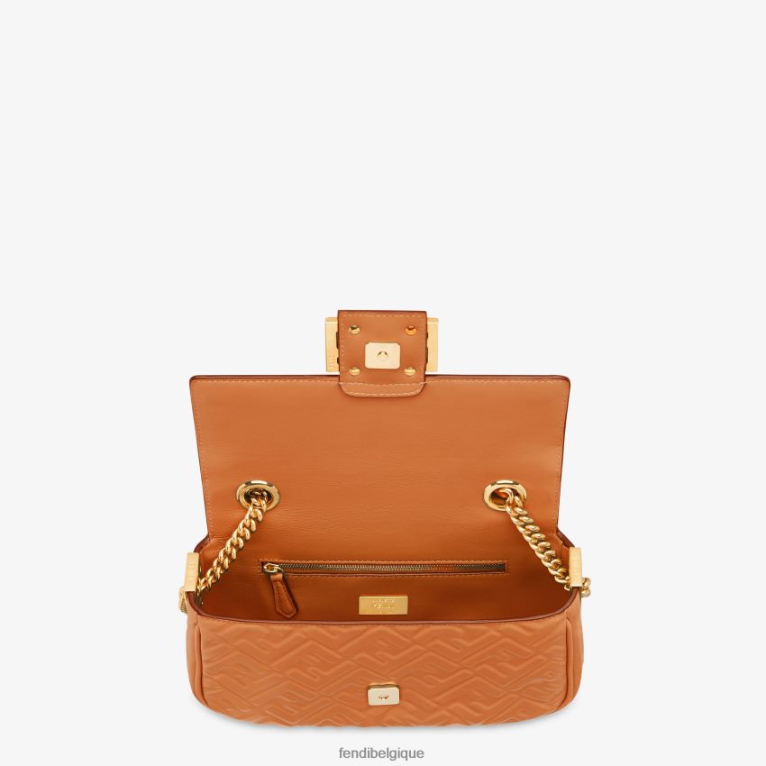 accessoires Fendi sac midi en cuir nappa à chaîne baguette brun femmes 8X8J2J585 Fendi Lunette De Soleil