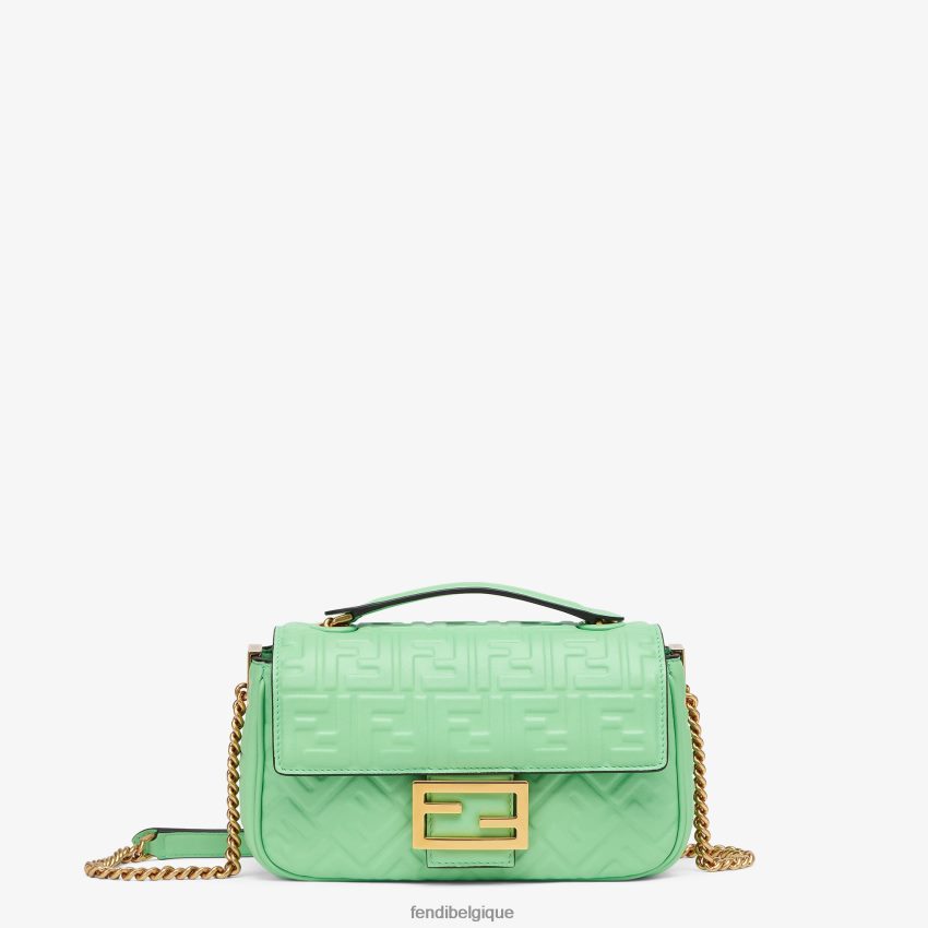 accessoires Fendi sac midi en cuir nappa à chaîne baguette vert femmes 8X8J2J725 Fendi Belgique