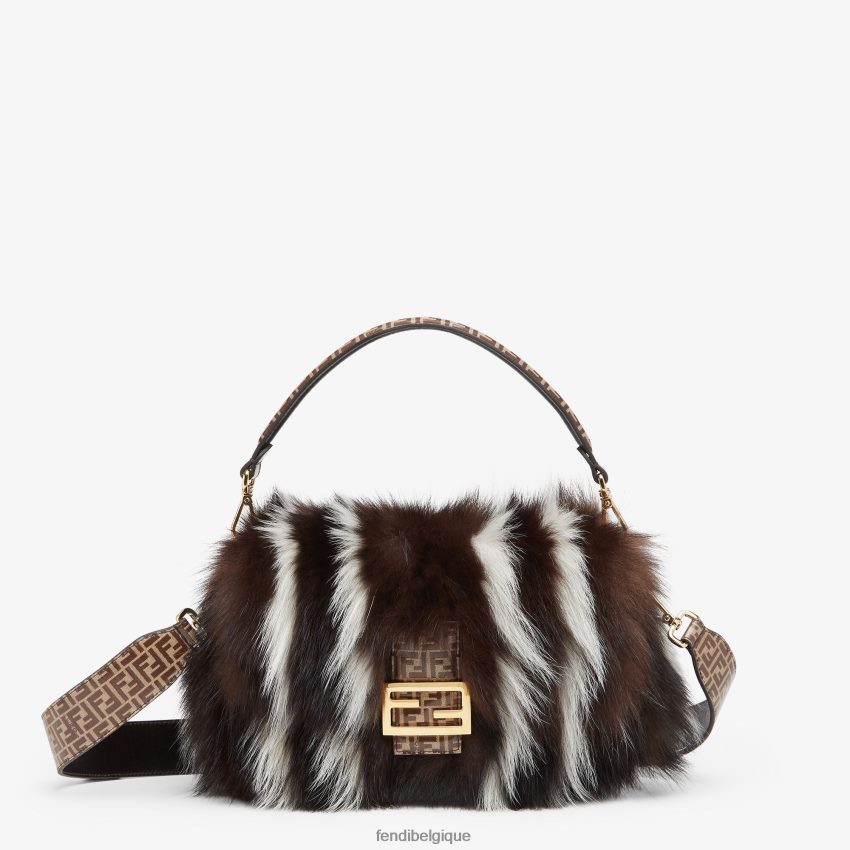 accessoires Fendi sac réédition en fourrure incrustée multicolore femmes 8X8J2J804 Fendi Lunette De Soleil