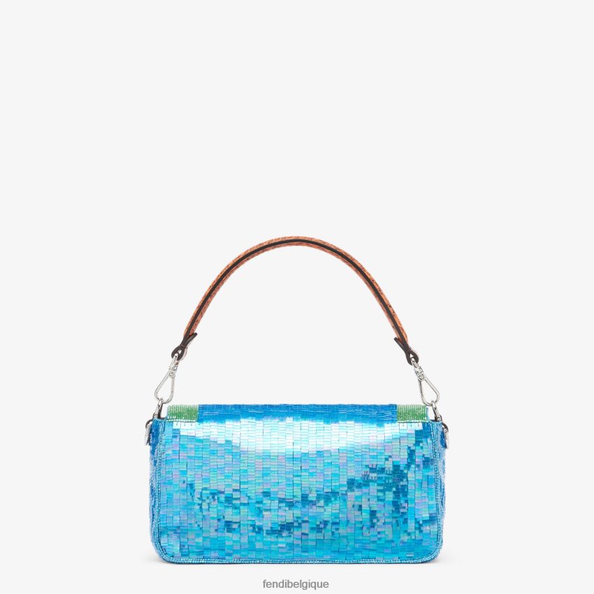 accessoires Fendi sac réédition en paillettes bleu clair femmes 8X8J2J803 Fendi Belgique