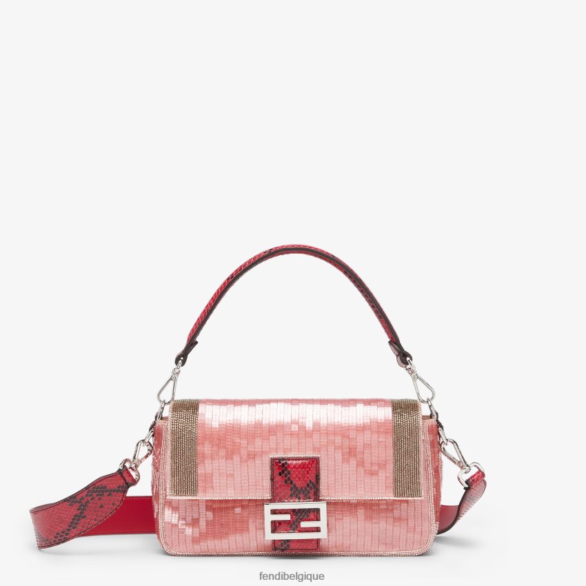 accessoires Fendi sac réédition en paillettes rose femmes 8X8J2J772 Fendi Sac