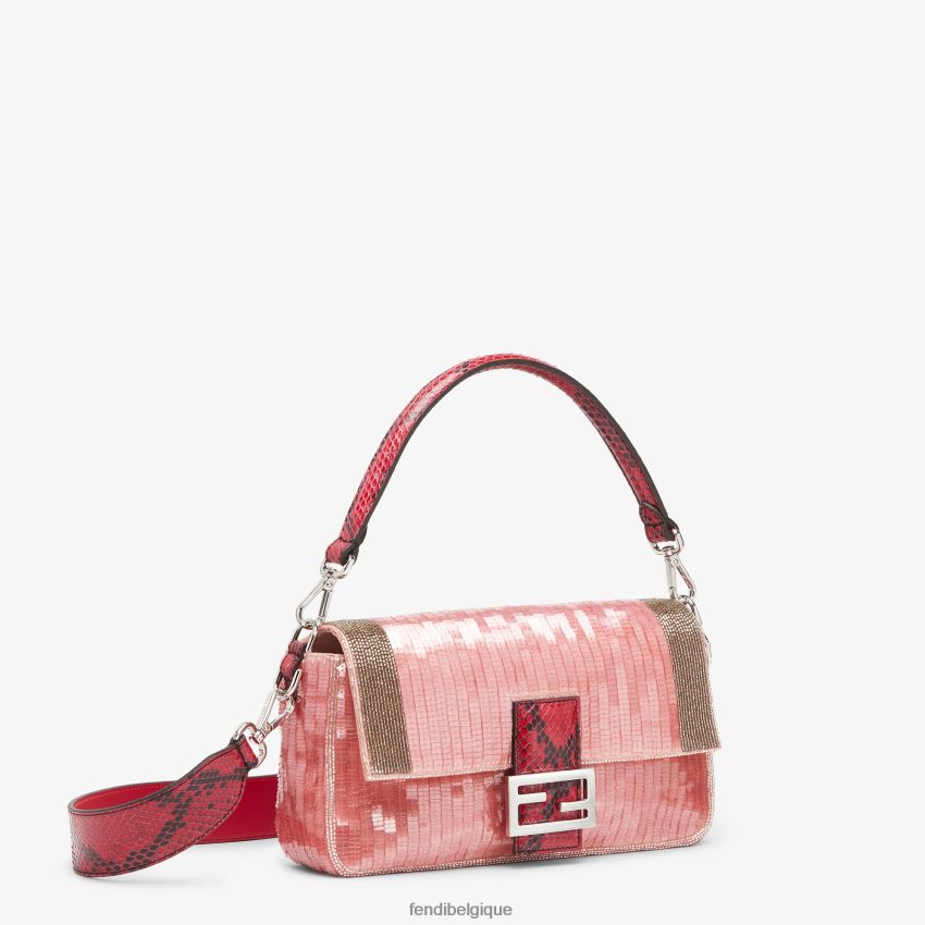 accessoires Fendi sac réédition en paillettes rose femmes 8X8J2J772 Fendi Sac