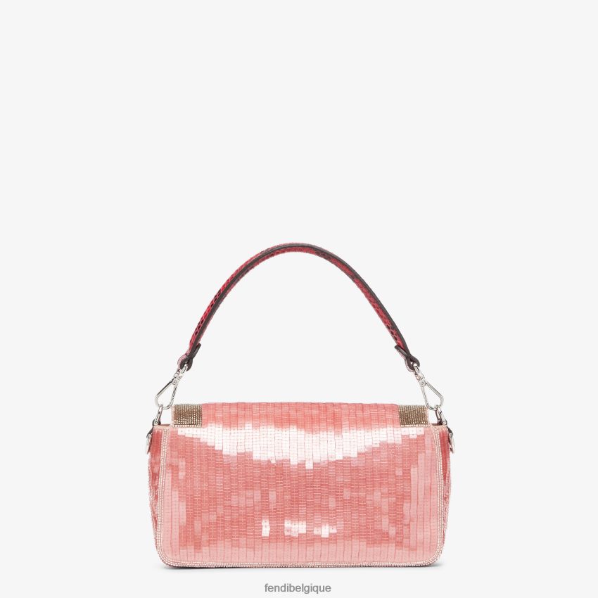 accessoires Fendi sac réédition en paillettes rose femmes 8X8J2J772 Fendi Sac