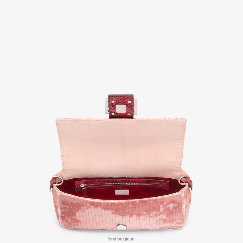accessoires Fendi sac réédition en paillettes rose femmes 8X8J2J772 Fendi Sac