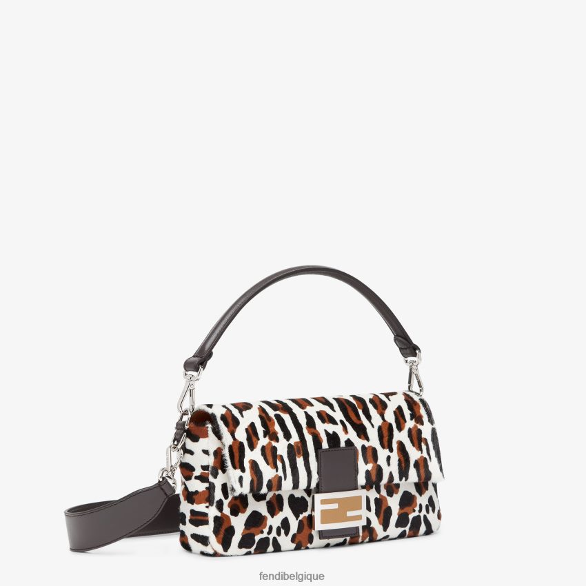 accessoires Fendi sac réédition en peau de mouton à imprimé animalier multicolore femmes 8X8J2J796 Fendi Sac