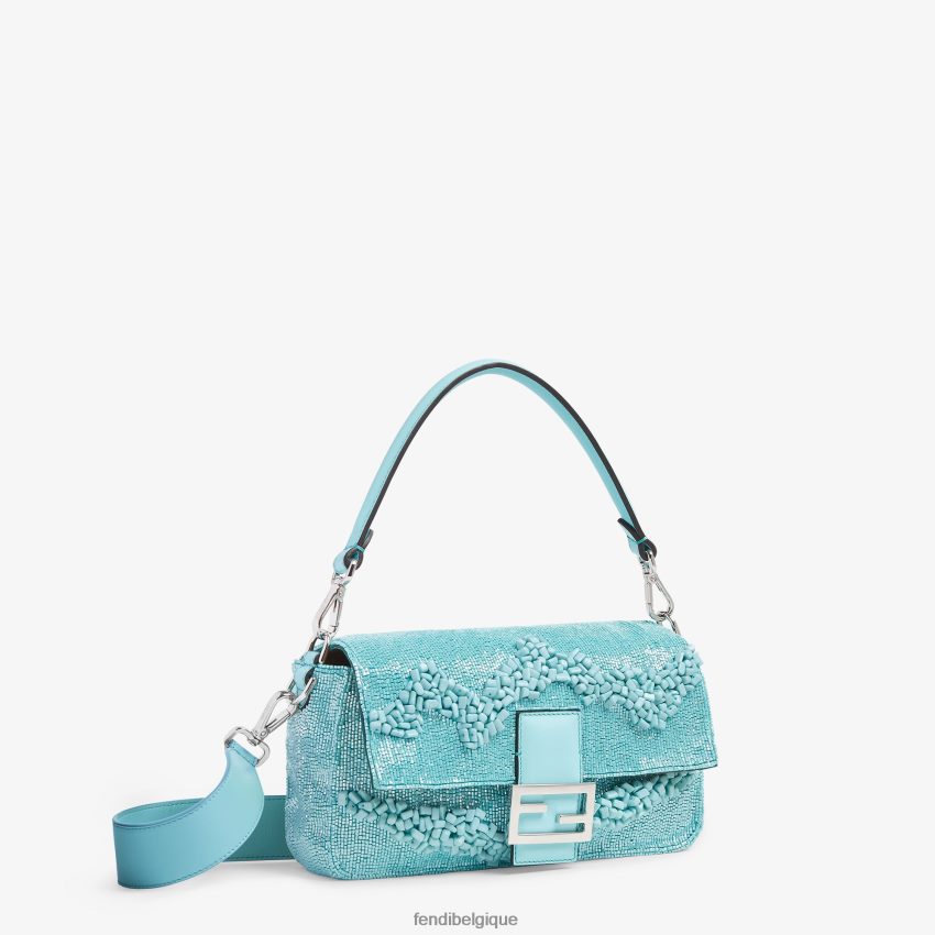 accessoires Fendi sac réédition en pierres et perles bleu clair femmes 8X8J2J782 Fendi Belgique