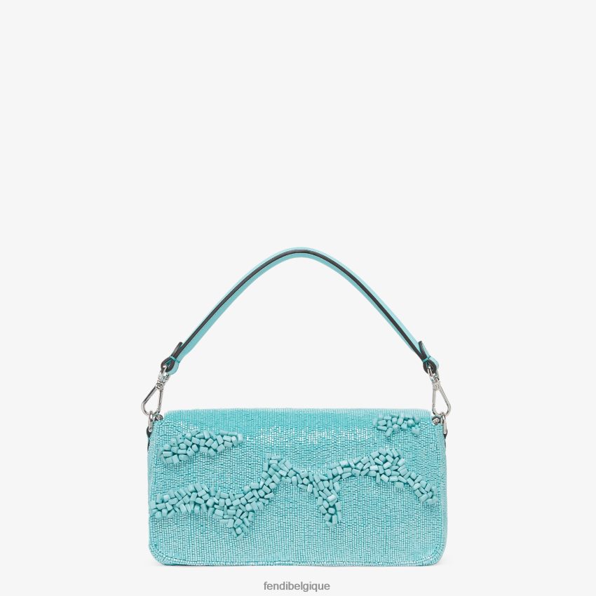 accessoires Fendi sac réédition en pierres et perles bleu clair femmes 8X8J2J782 Fendi Belgique