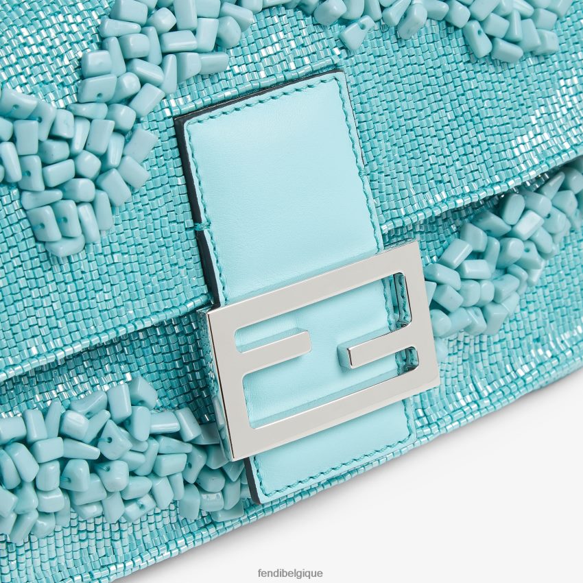accessoires Fendi sac réédition en pierres et perles bleu clair femmes 8X8J2J782 Fendi Belgique