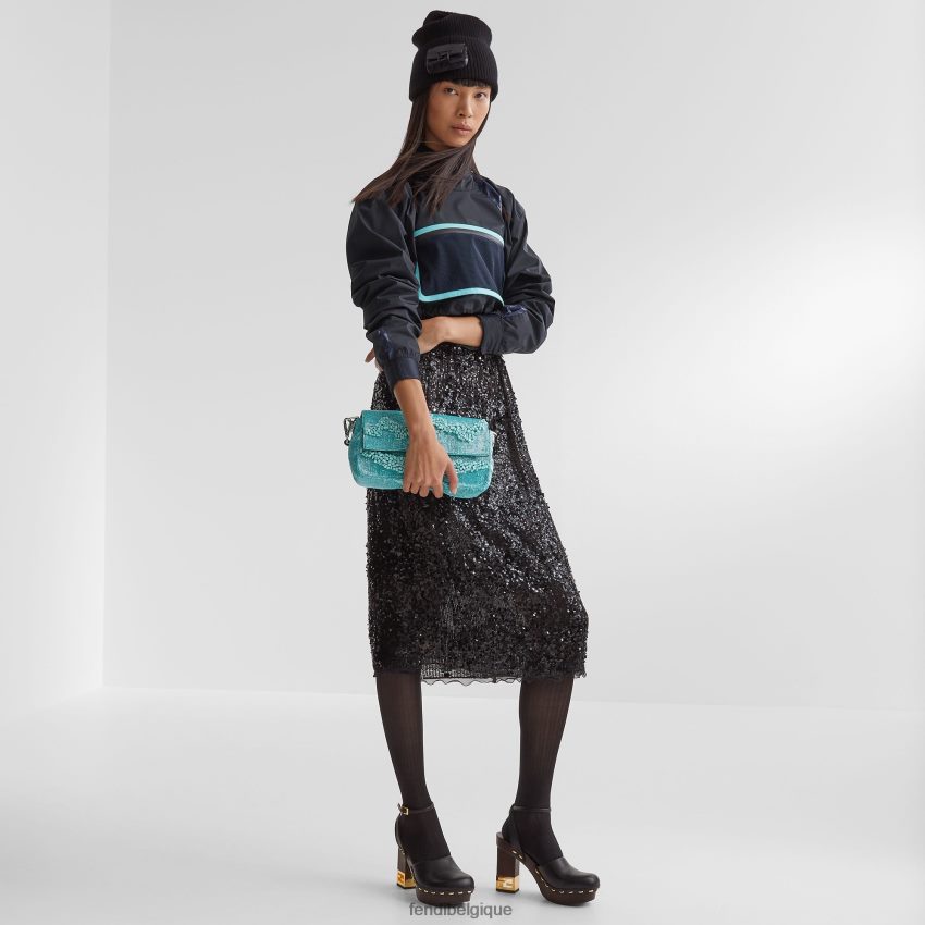 accessoires Fendi sac réédition en pierres et perles bleu clair femmes 8X8J2J782 Fendi Belgique