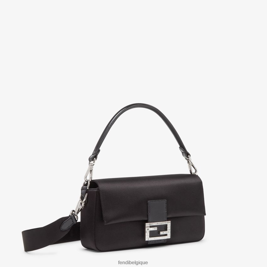 accessoires Fendi sac réédition en satin noir femmes 8X8J2J784 Fendi Sac