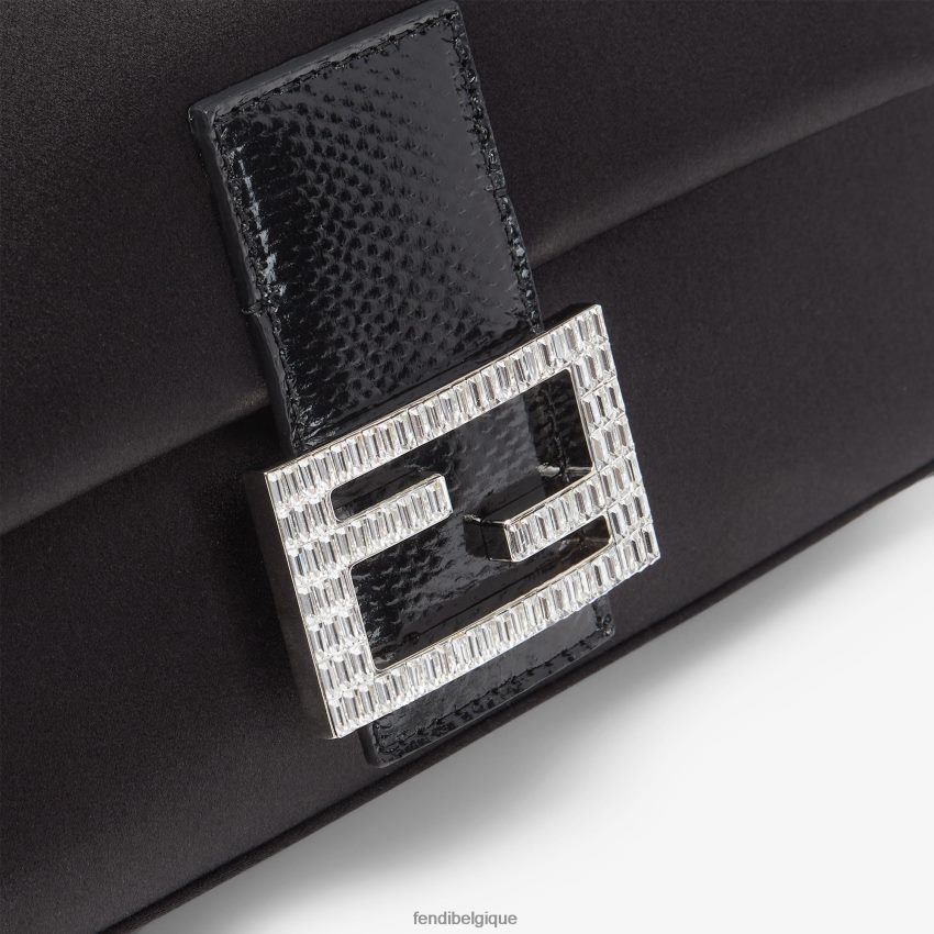 accessoires Fendi sac réédition en satin noir femmes 8X8J2J784 Fendi Sac