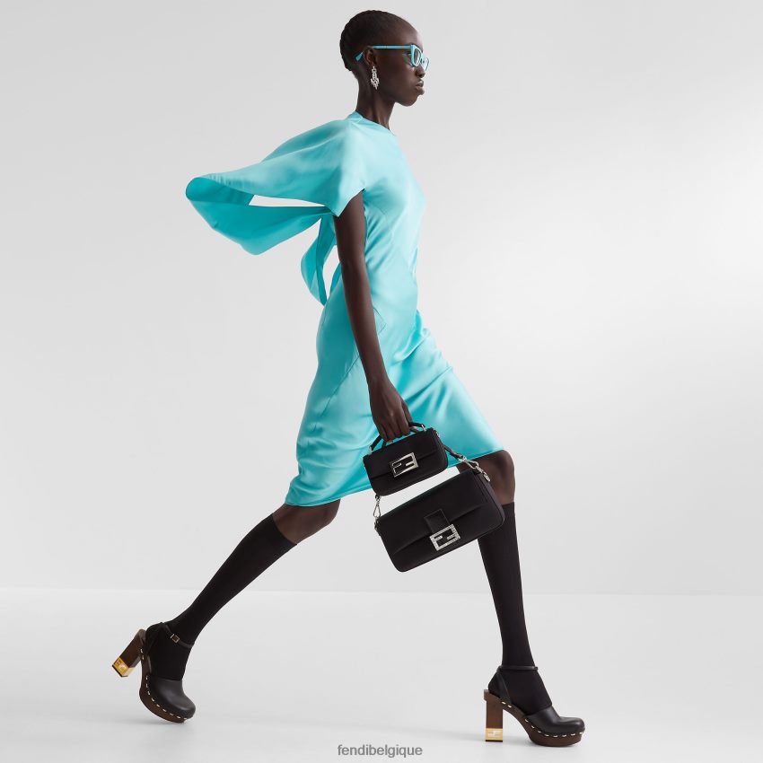 accessoires Fendi sac réédition en satin noir femmes 8X8J2J784 Fendi Sac