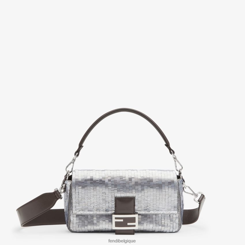 accessoires Fendi sac réédition en sequins couleur aluminium argent femmes 8X8J2J795 Fendi Lunette De Soleil