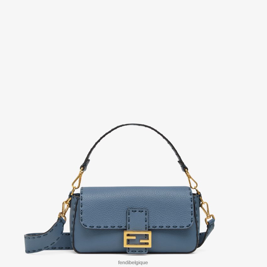 accessoires Fendi sac selleria avec surpiqûres oversize bleu femmes 8X8J2J697 Fendi Sac