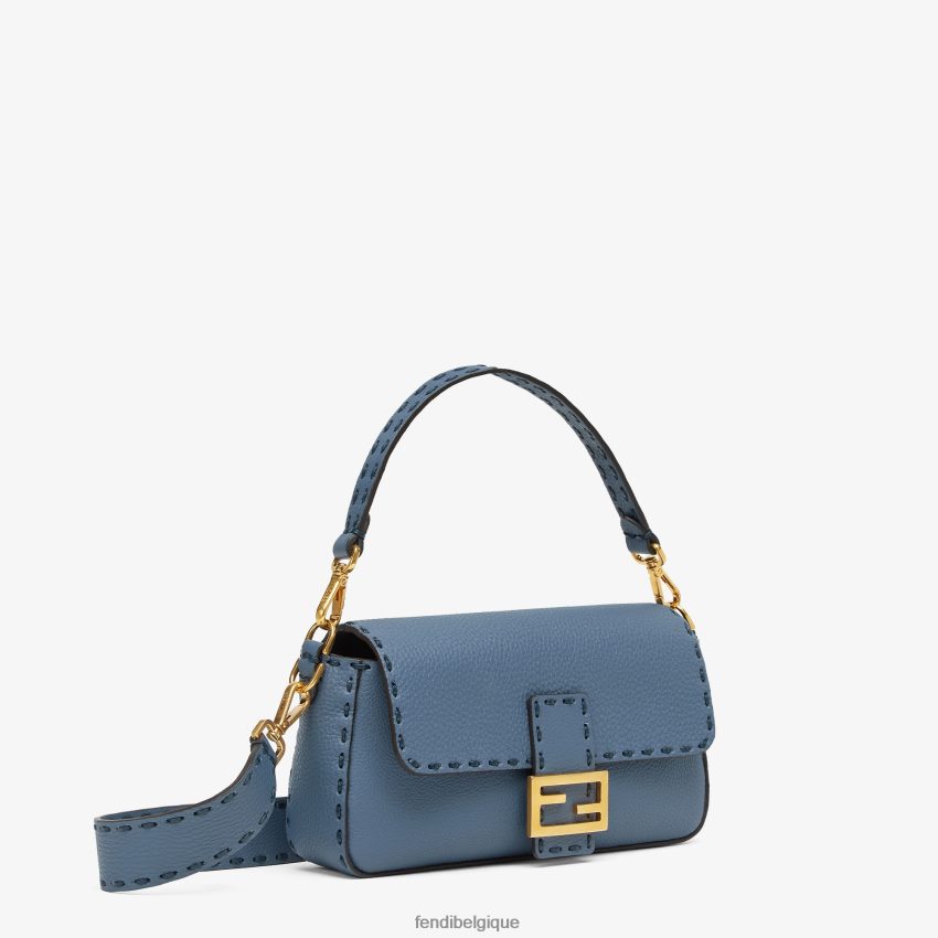 accessoires Fendi sac selleria avec surpiqûres oversize bleu femmes 8X8J2J697 Fendi Sac