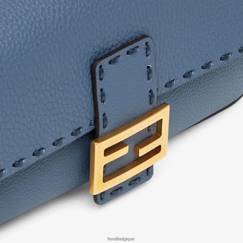 accessoires Fendi sac selleria avec surpiqûres oversize bleu femmes 8X8J2J697 Fendi Sac