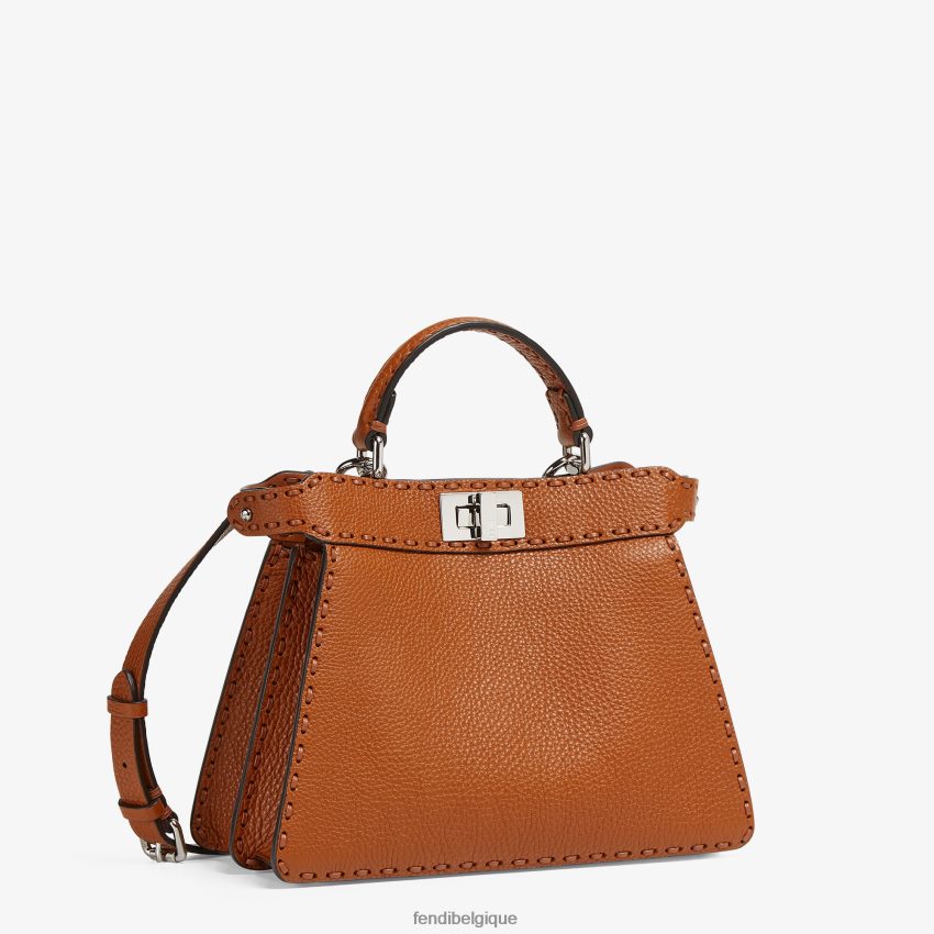 accessoires Fendi sac selleria avec surpiqûres oversize brun femmes 8X8J2J612 Fendi Lunette De Soleil