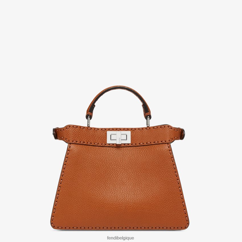 accessoires Fendi sac selleria avec surpiqûres oversize brun femmes 8X8J2J612 Fendi Lunette De Soleil