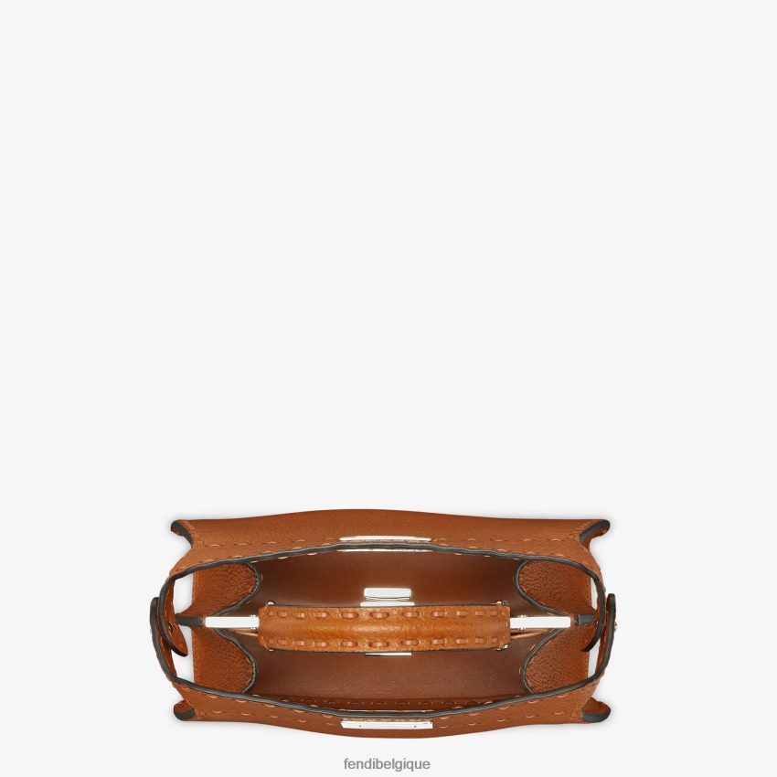 accessoires Fendi sac selleria avec surpiqûres oversize brun femmes 8X8J2J612 Fendi Lunette De Soleil