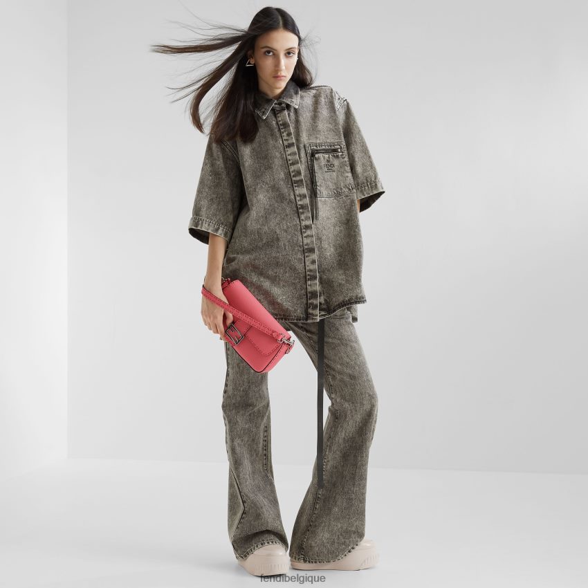 accessoires Fendi sac selleria avec surpiqûres oversize rose femmes 8X8J2J708 Fendi Lunette De Soleil