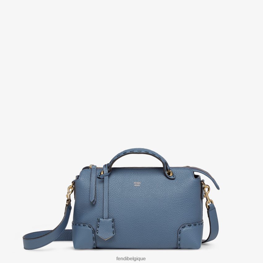 accessoires Fendi sac selleria boston avec surpiqûres oversize bleu femmes 8X8J2J745 Fendi Sac