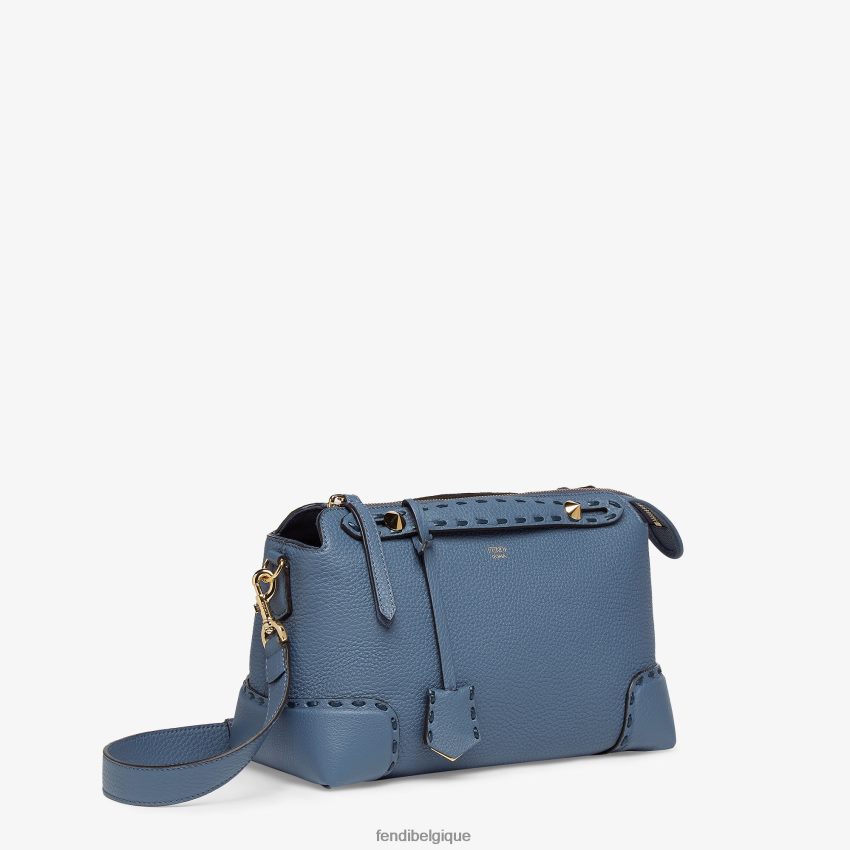 accessoires Fendi sac selleria boston avec surpiqûres oversize bleu femmes 8X8J2J745 Fendi Sac