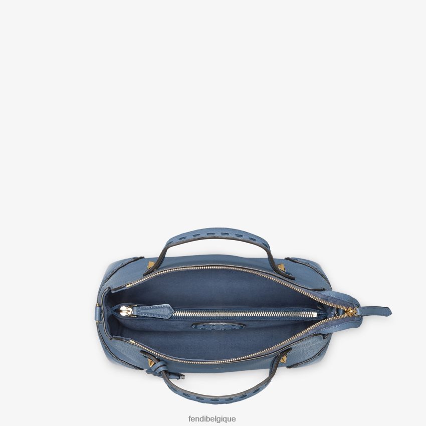 accessoires Fendi sac selleria boston avec surpiqûres oversize bleu femmes 8X8J2J745 Fendi Sac