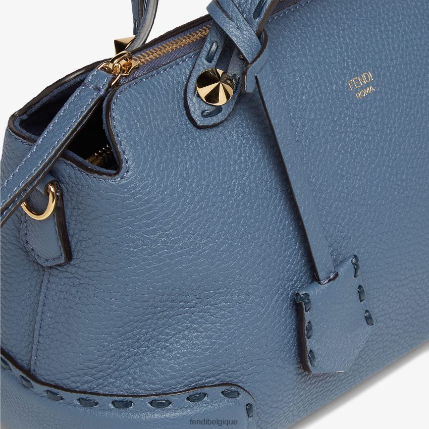 accessoires Fendi sac selleria boston avec surpiqûres oversize bleu femmes 8X8J2J745 Fendi Sac