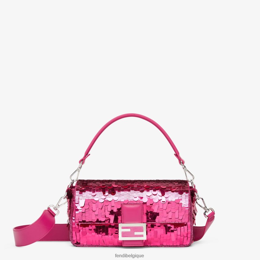 accessoires Fendi sac à sequins fuchsia rose femmes 8X8J2J518 Fendi Belgique