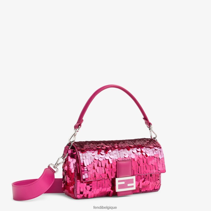 accessoires Fendi sac à sequins fuchsia rose femmes 8X8J2J518 Fendi Belgique