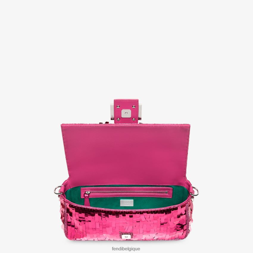 accessoires Fendi sac à sequins fuchsia rose femmes 8X8J2J518 Fendi Belgique