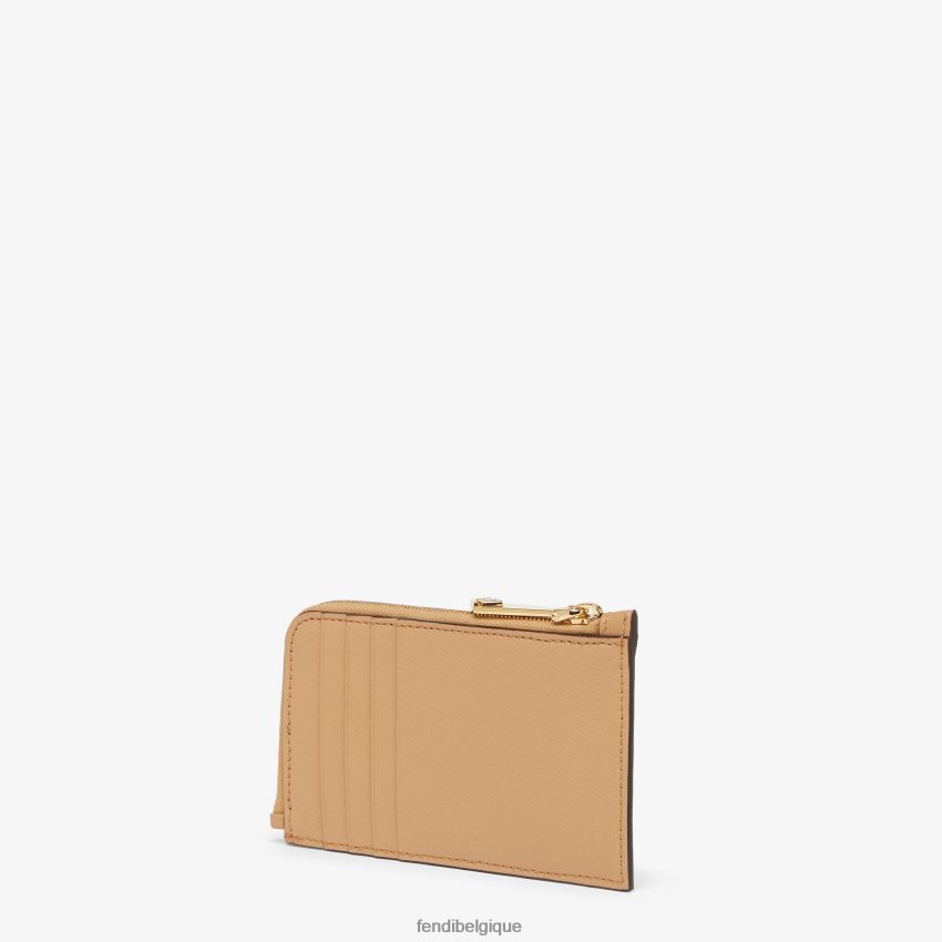 accessoires Fendi porte-cartes en cuir à diamants ff brun femmes 8X8J2J1510 Fendi Sac