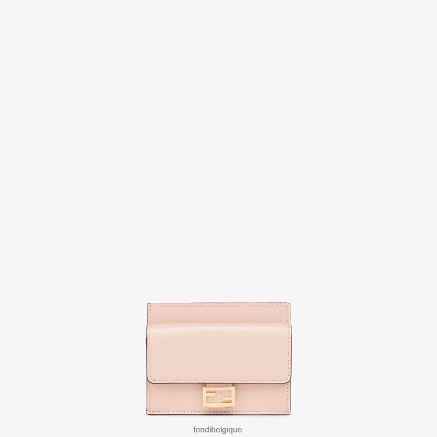 accessoires Fendi porte-cartes ff en cuir nappa rose femmes 8X8J2J1523 Fendi Belgique