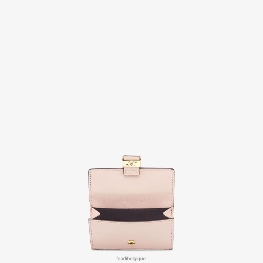 accessoires Fendi porte-cartes ff en cuir nappa rose femmes 8X8J2J1544 Fendi Belgique