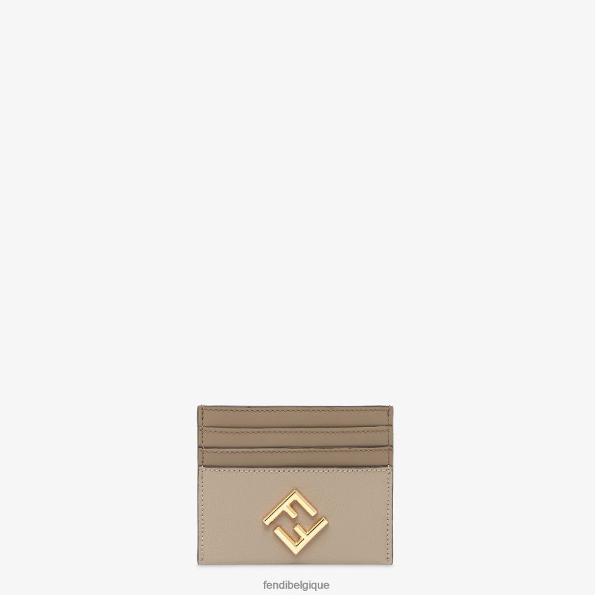accessoires Fendi porte-cartes plat en cuir bicolore et tourterelle rose femmes 8X8J2J1514 Fendi Belgique