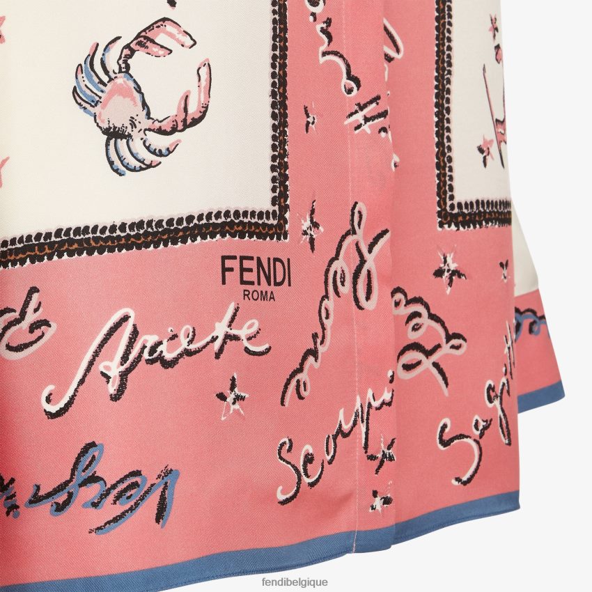 vêtements Fendi chemise en soie multicolore femmes 8X8J2J1037 Fendi Belgique