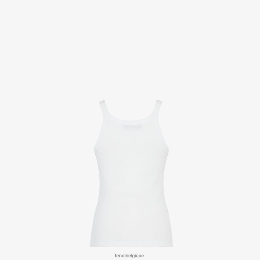 vêtements Fendi haut en coton blanc femmes 8X8J2J928 Fendi Sac