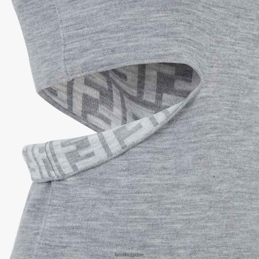 vêtements Fendi haut en laine gris femmes 8X8J2J1100 Fendi Belgique