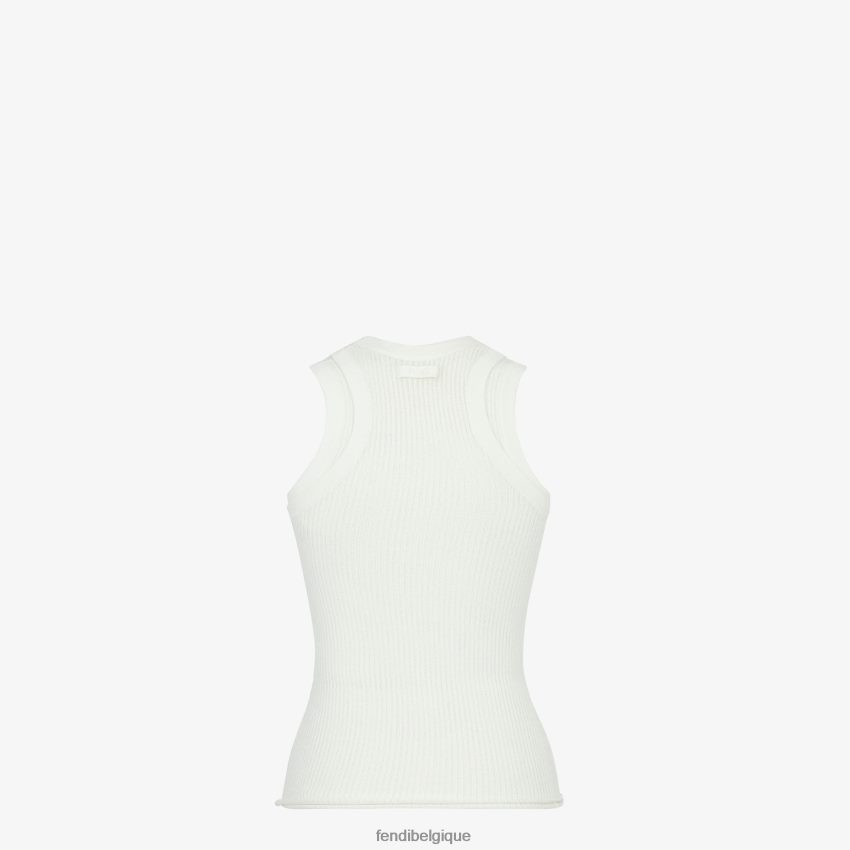 vêtements Fendi haut en viscose blanc femmes 8X8J2J1146 Fendi Lunette De Soleil