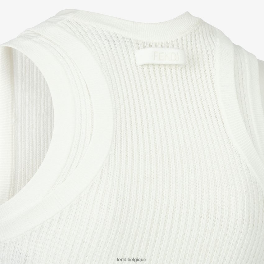 vêtements Fendi haut en viscose blanc femmes 8X8J2J1146 Fendi Lunette De Soleil