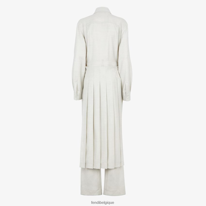 vêtements Fendi combinaison en laine blanc femmes 8X8J2J981 Fendi Lunette De Soleil