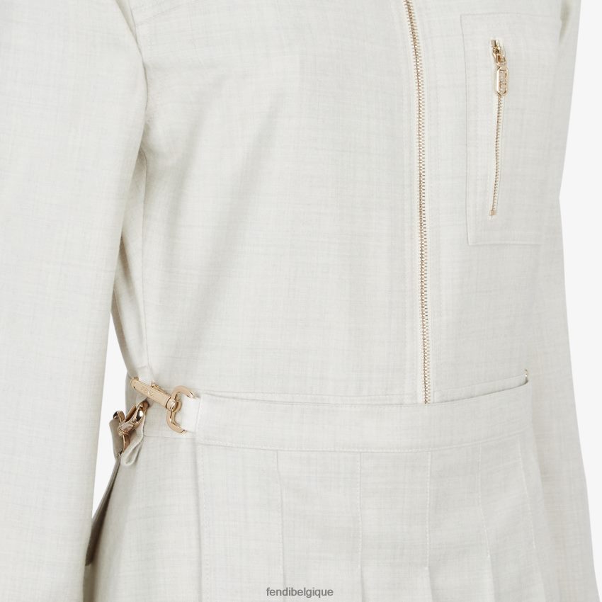 vêtements Fendi combinaison en laine blanc femmes 8X8J2J981 Fendi Lunette De Soleil