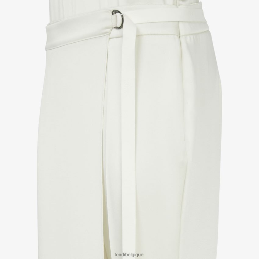 vêtements Fendi combinaison en satin blanc femmes 8X8J2J1133 Fendi Belgique