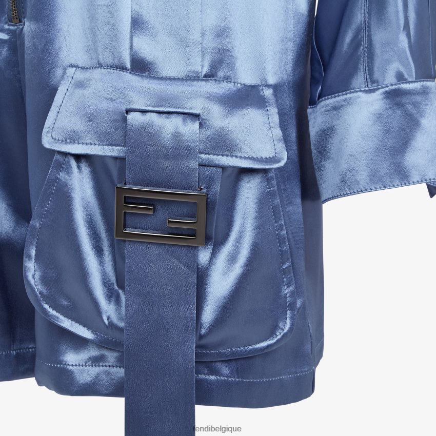 vêtements Fendi combishort en satin de viscose bleu femmes 8X8J2J1160 Fendi Belgique