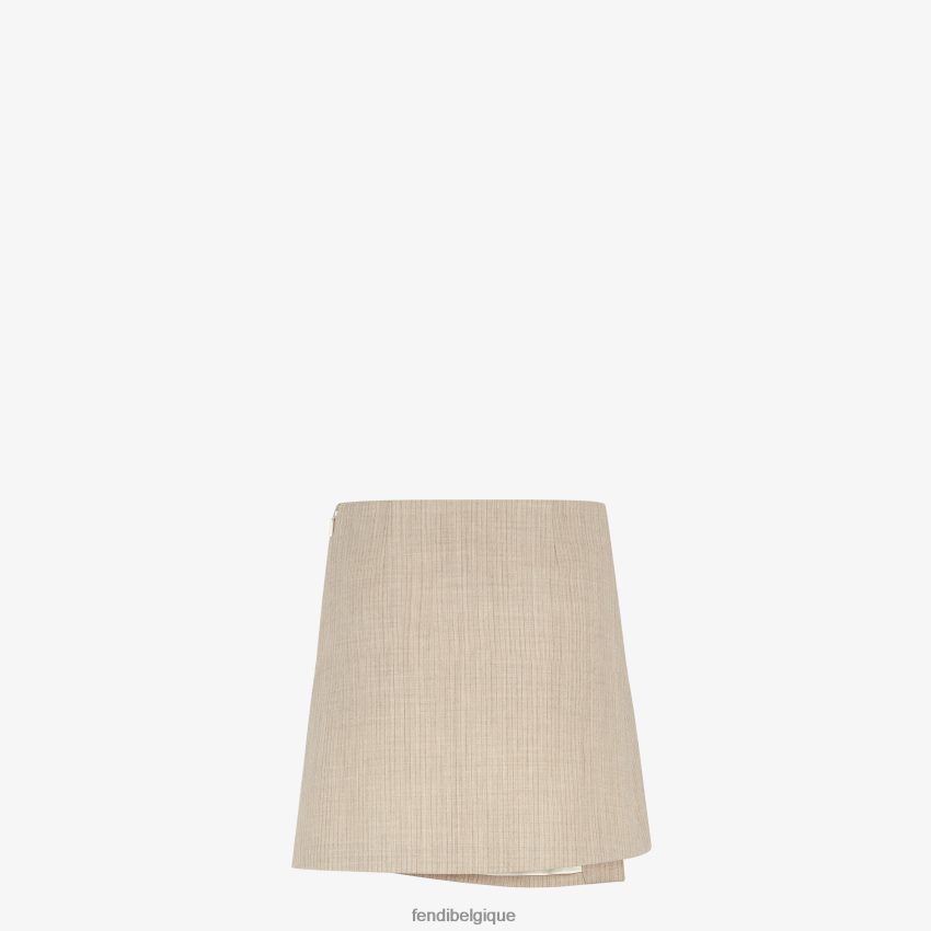 vêtements Fendi jupe en flanelle beige femmes 8X8J2J951 Fendi Lunette De Soleil