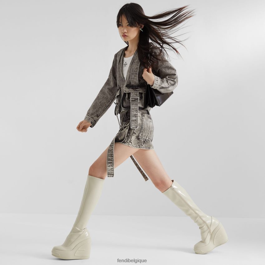 vêtements Fendi jupe en jean noir femmes 8X8J2J1061 Fendi Belgique