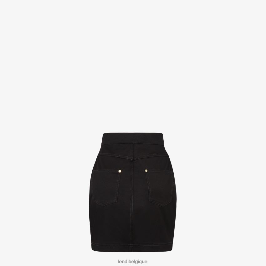 vêtements Fendi jupe en jean noir femmes 8X8J2J1257 Fendi Lunette De Soleil