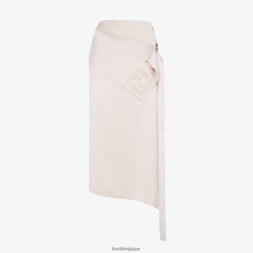 vêtements Fendi jupe en soie beige femmes 8X8J2J1089 Fendi Lunette De Soleil