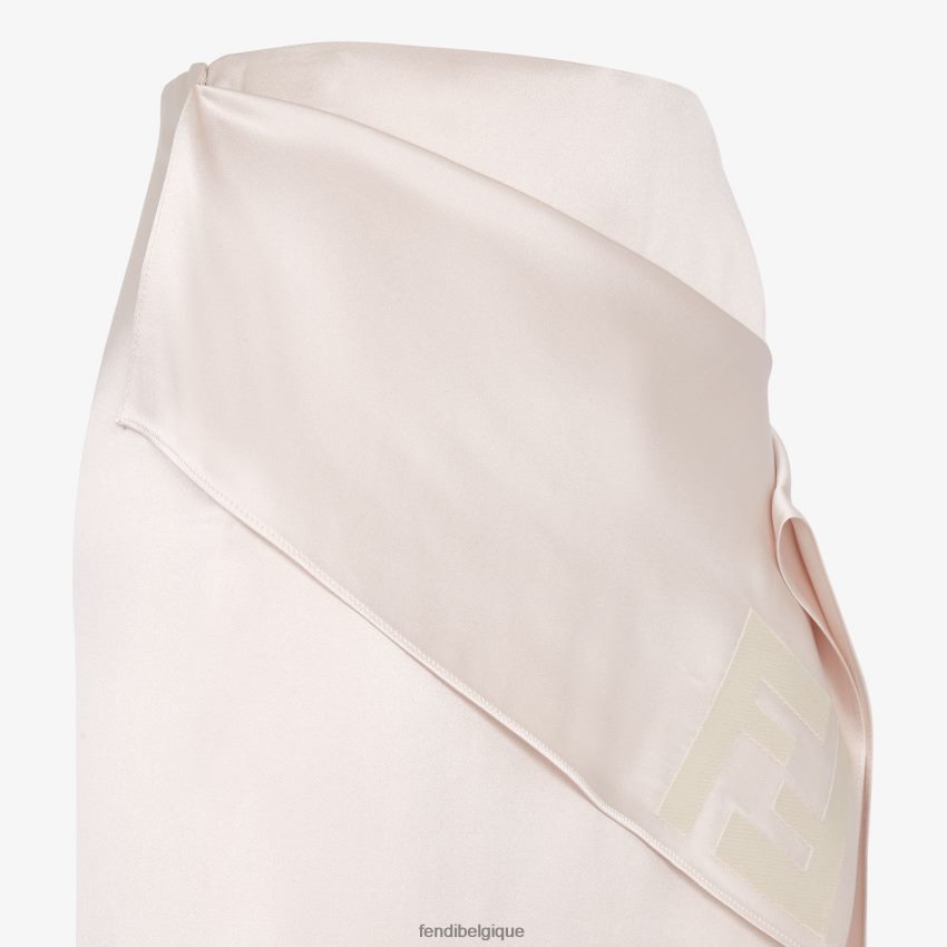 vêtements Fendi jupe en soie beige femmes 8X8J2J1089 Fendi Lunette De Soleil